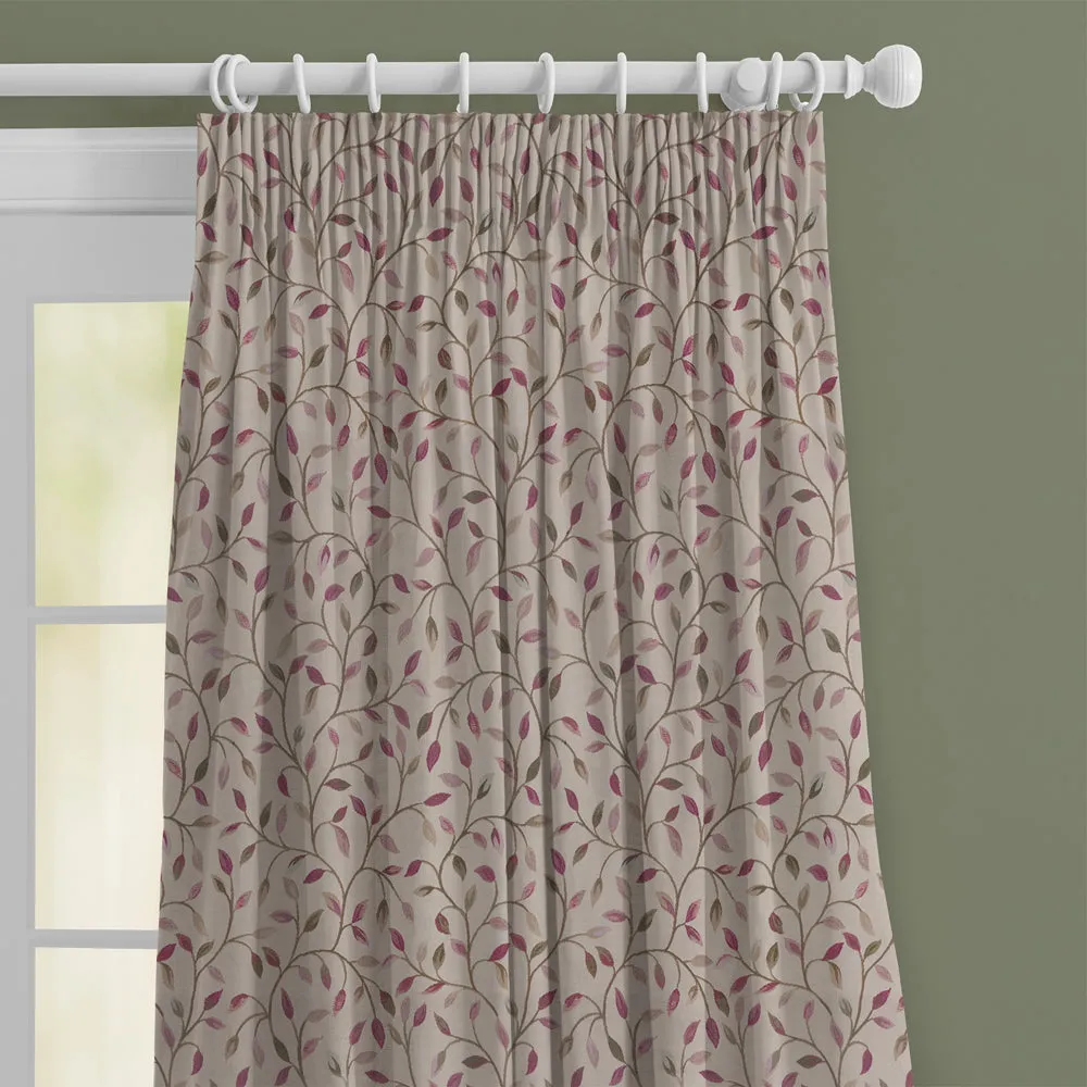 Cervino Woven Jacquard Made to Measure Curtains Mulberry