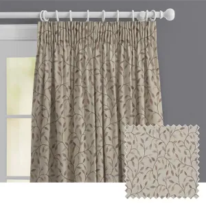 Cervino Woven Jacquard Made to Measure Curtains Pearl chic floor carpet  