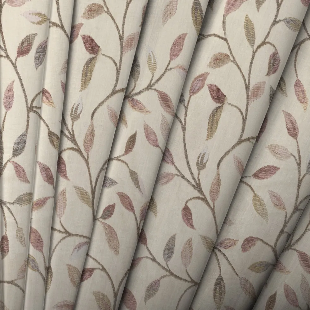 Cervino Woven Jacquard Made to Measure Curtains Pearl