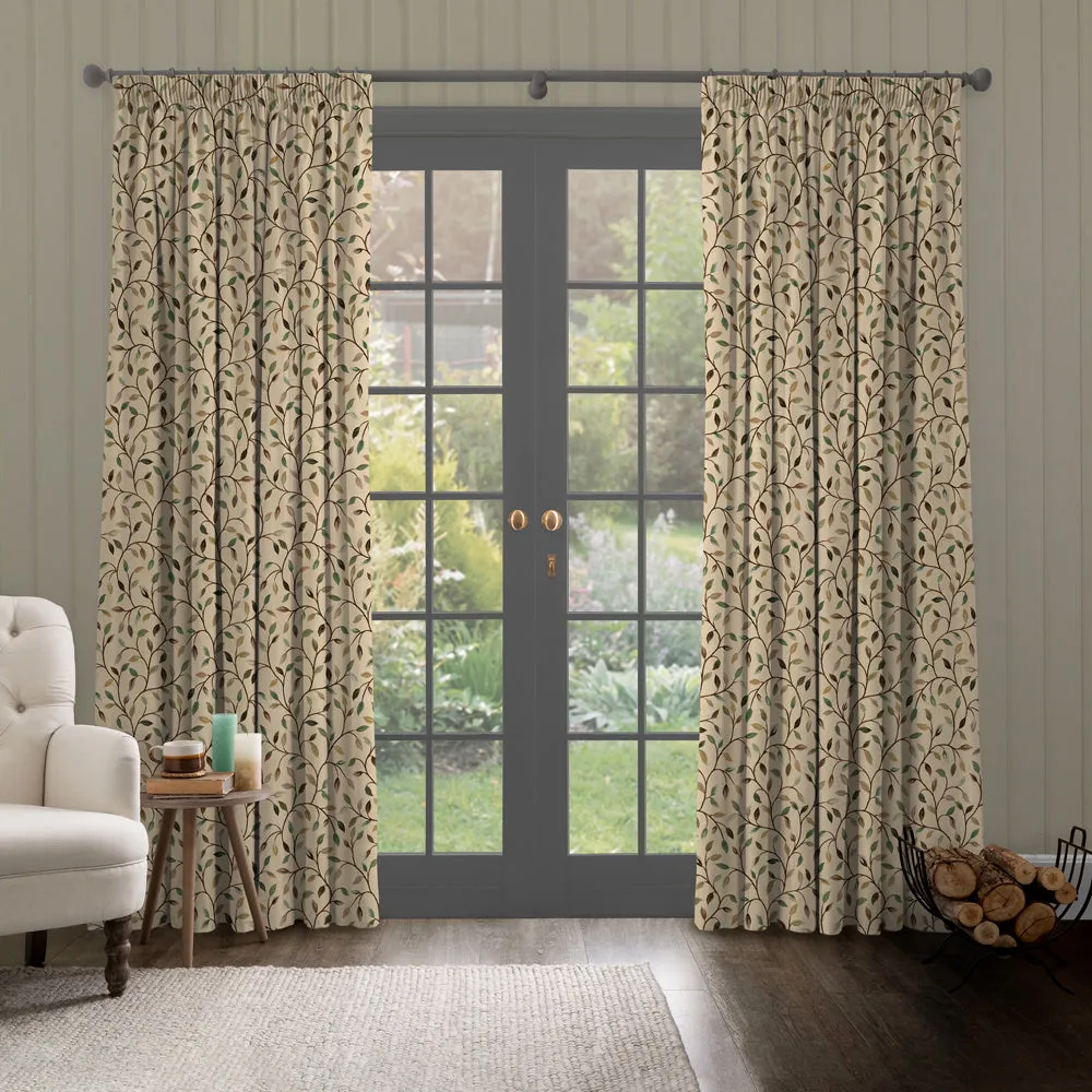 Cervino Woven Jacquard Made to Measure Curtains Petrol