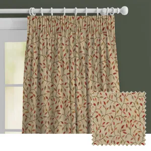 Cervino Woven Jacquard Made to Measure Curtains Red Nut chic floor carpet  