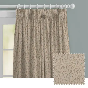 Cervino Woven Jacquard Made to Measure Curtains Robins Egg chic floor carpet  