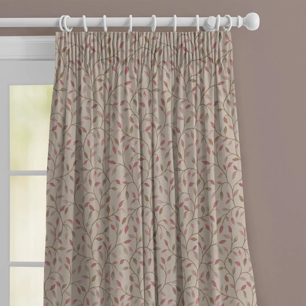 Cervino Woven Jacquard Made to Measure Curtains Rose Hip