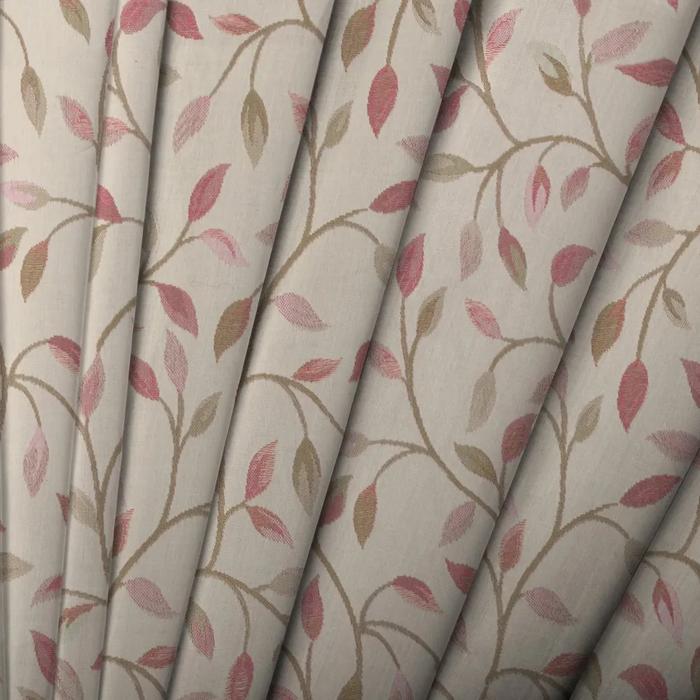 Cervino Woven Jacquard Made to Measure Curtains Rose Hip