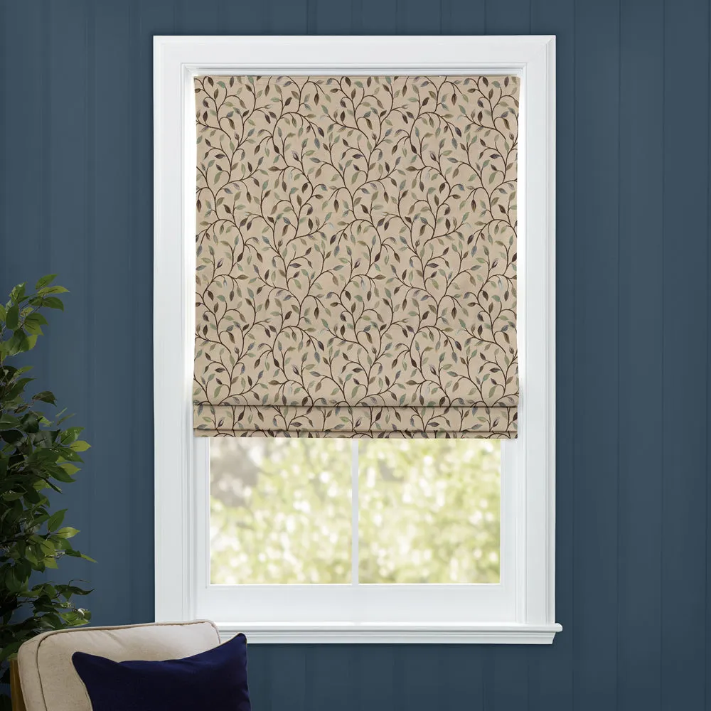 Cervino Woven Jacquard Made to Measure Roman Blinds Aqua