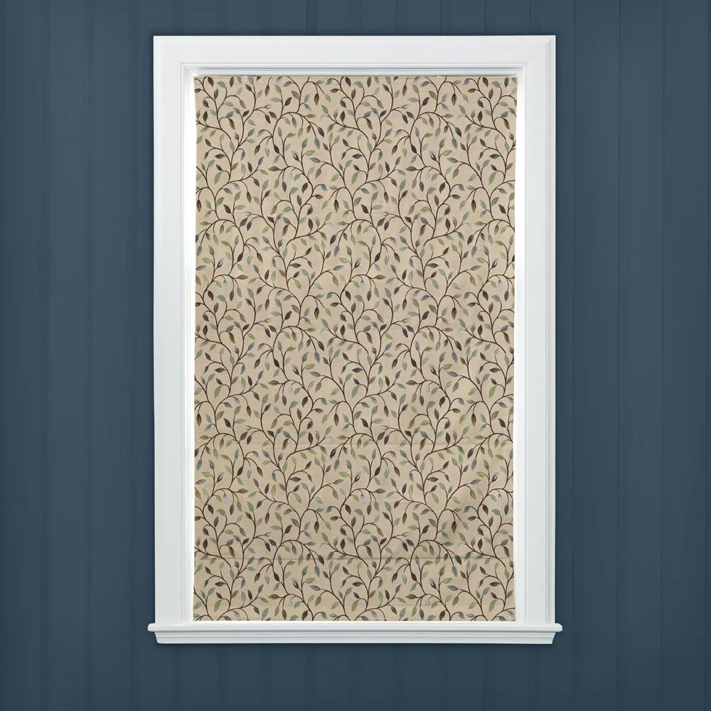 Cervino Woven Jacquard Made to Measure Roman Blinds Aqua