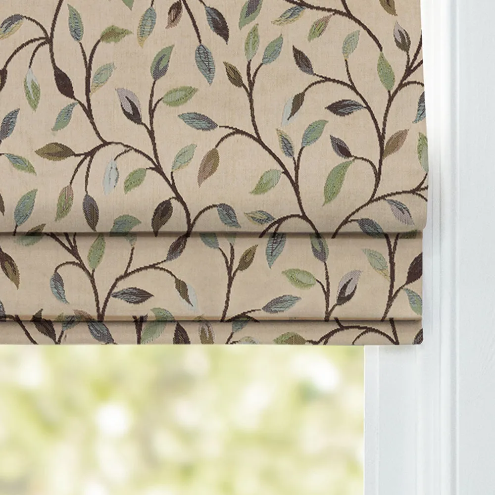 Cervino Woven Jacquard Made to Measure Roman Blinds Aqua