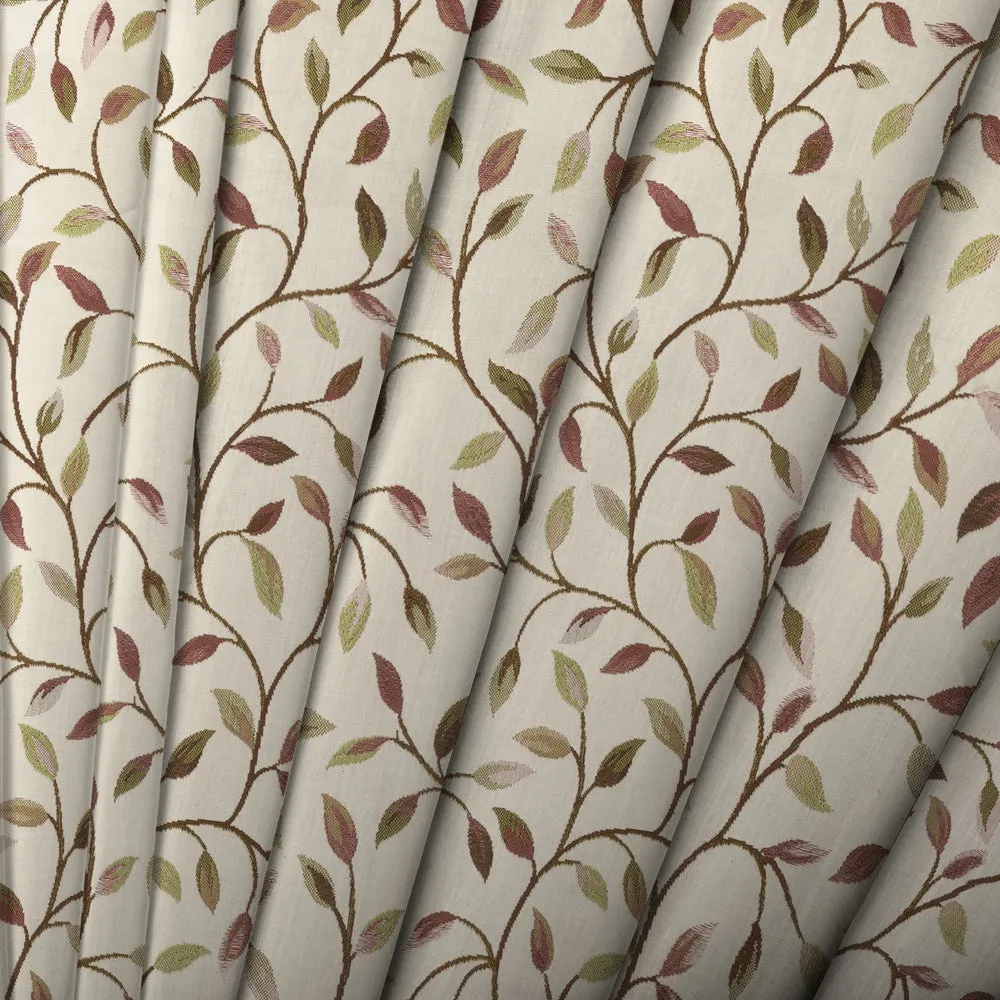 Cervino Woven Jacquard Made to Measure Roman Blinds Cream Aubergine