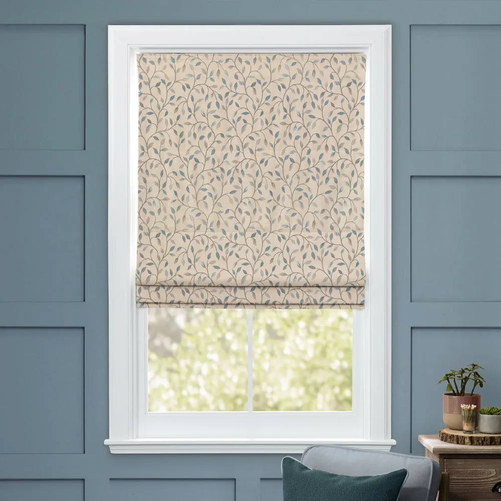 Cervino Woven Jacquard Made to Measure Roman Blinds Duck Egg