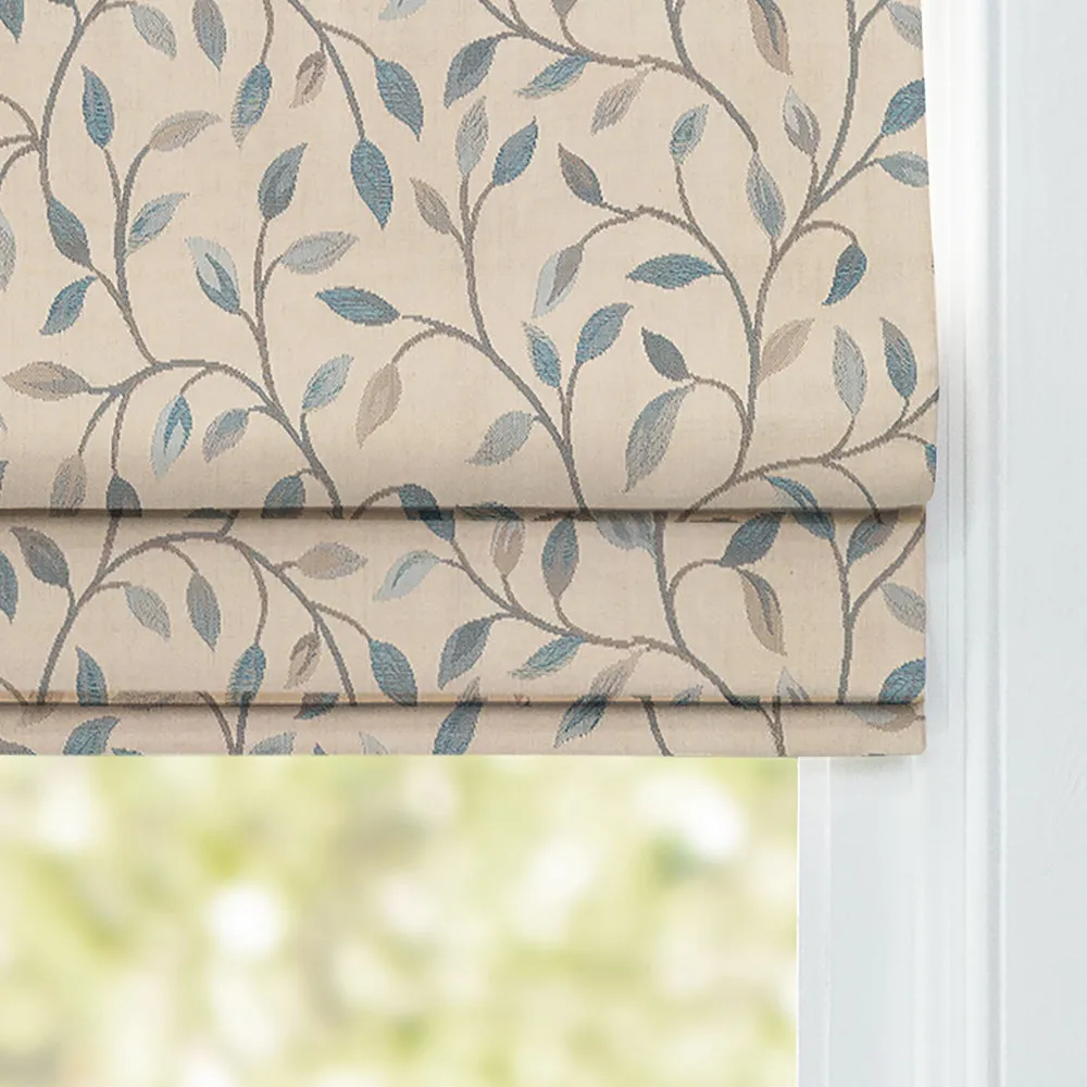 Cervino Woven Jacquard Made to Measure Roman Blinds Duck Egg