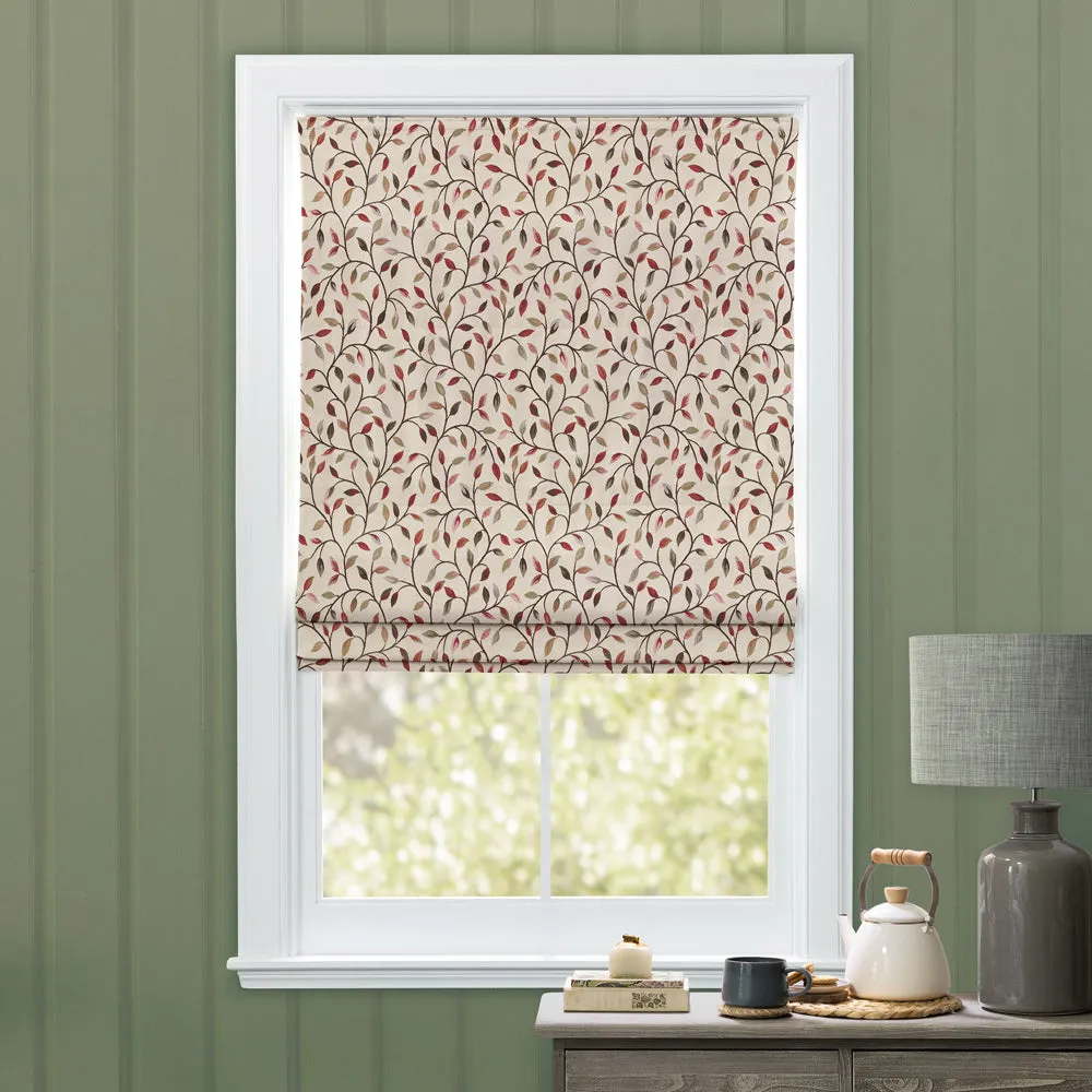Cervino Woven Jacquard Made to Measure Roman Blinds Fire