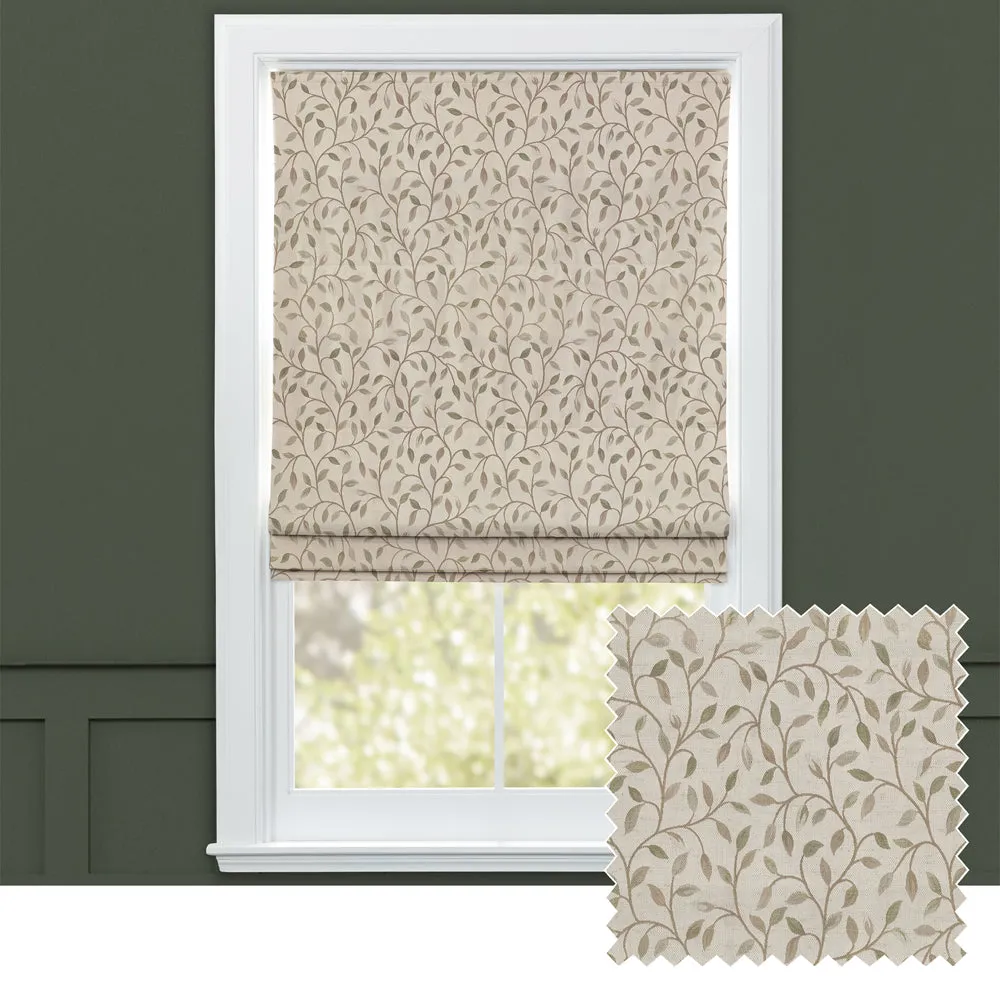 Cervino Woven Jacquard Made to Measure Roman Blinds Lichen chic floor carpet  