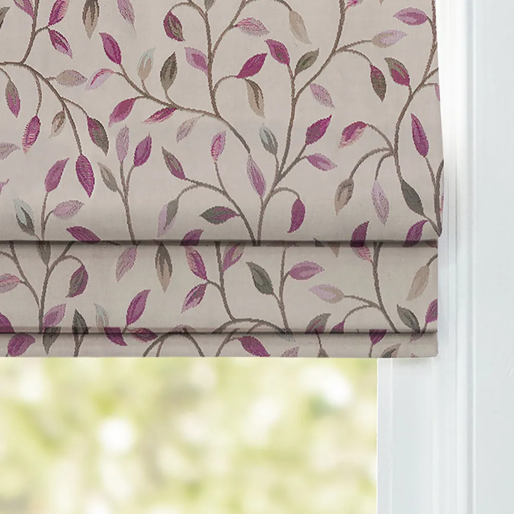Cervino Woven Jacquard Made to Measure Roman Blinds Mulberry