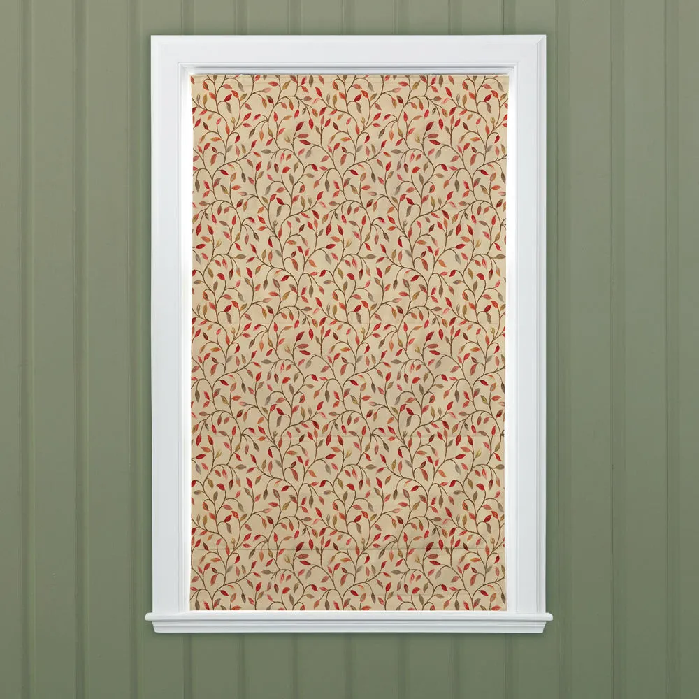 Cervino Woven Jacquard Made to Measure Roman Blinds Red Nut
