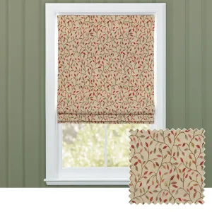 Cervino Woven Jacquard Made to Measure Roman Blinds Red Nut chic floor carpet  