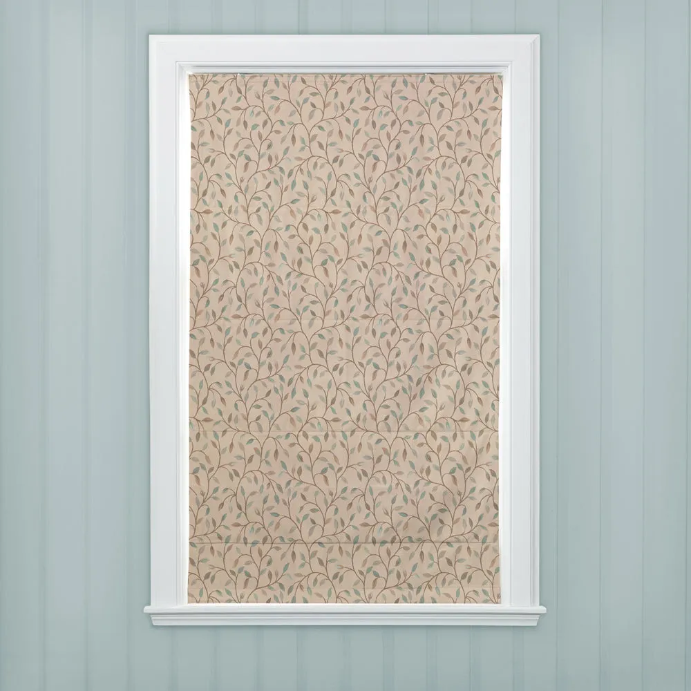 Cervino Woven Jacquard Made to Measure Roman Blinds Robins Egg