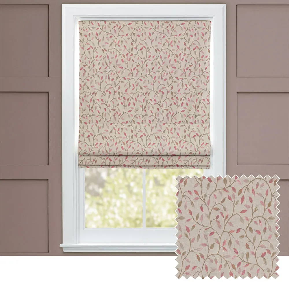 Cervino Woven Jacquard Made to Measure Roman Blinds Rose Hip chic floor carpet  