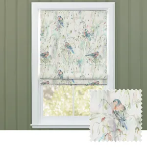 Chaffinch Printed Cotton Made to Measure Roman Blinds Cream chic floor carpet  