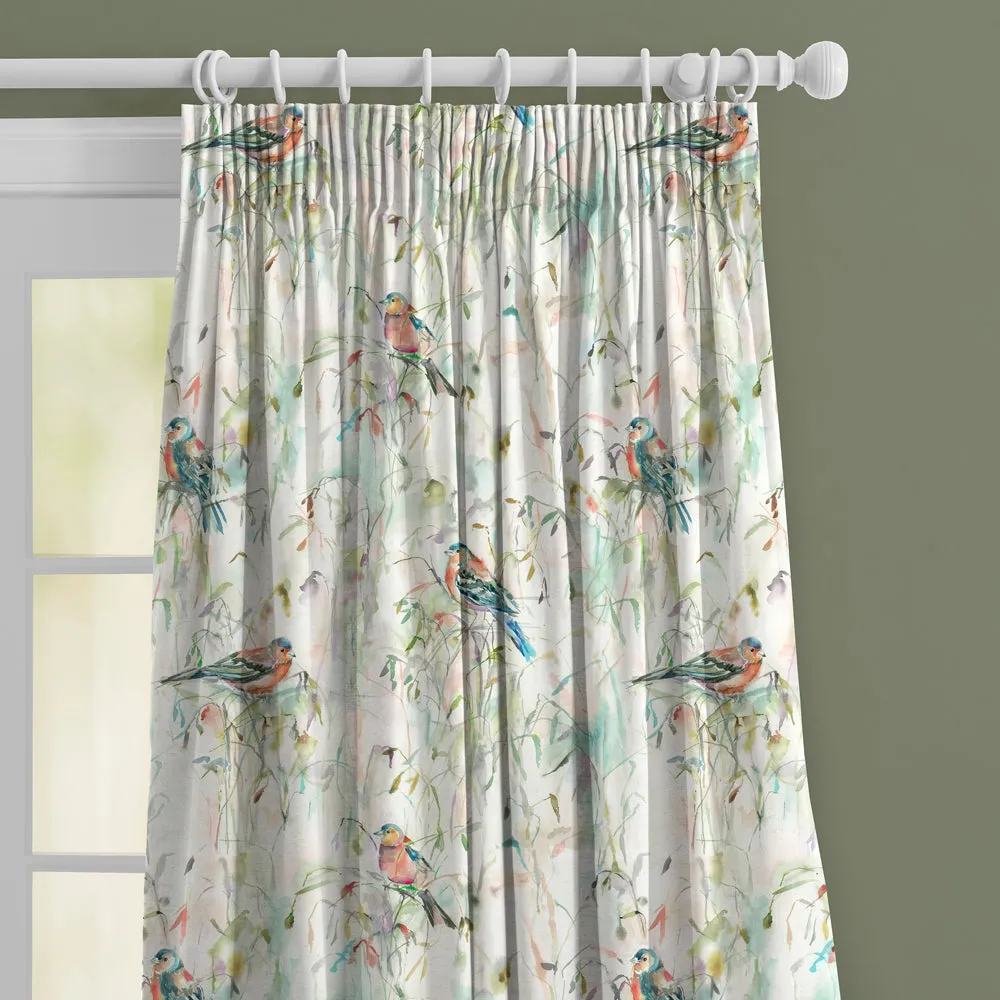 Chaffinch Printed Made to Measure Curtains Cream