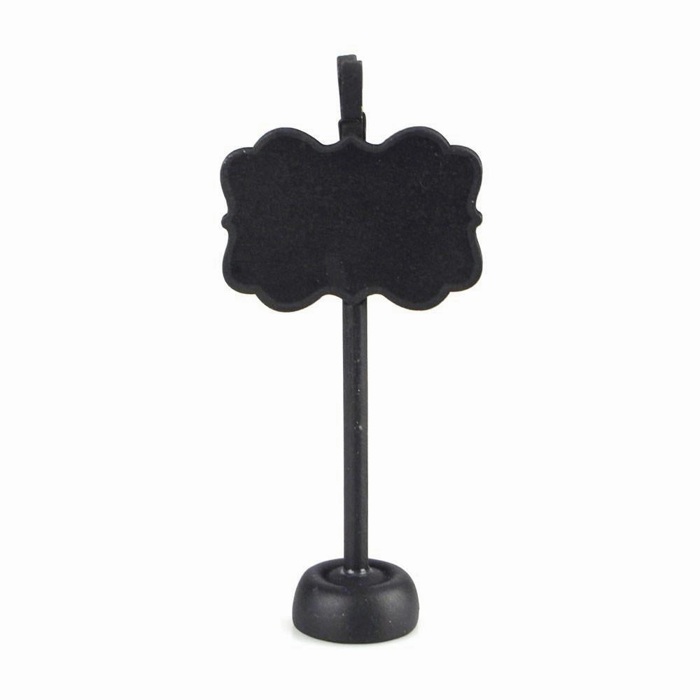 Chalkboard Wooden Card Holder, Bracket, 4-1/2-Inch, Black wooden room decoration