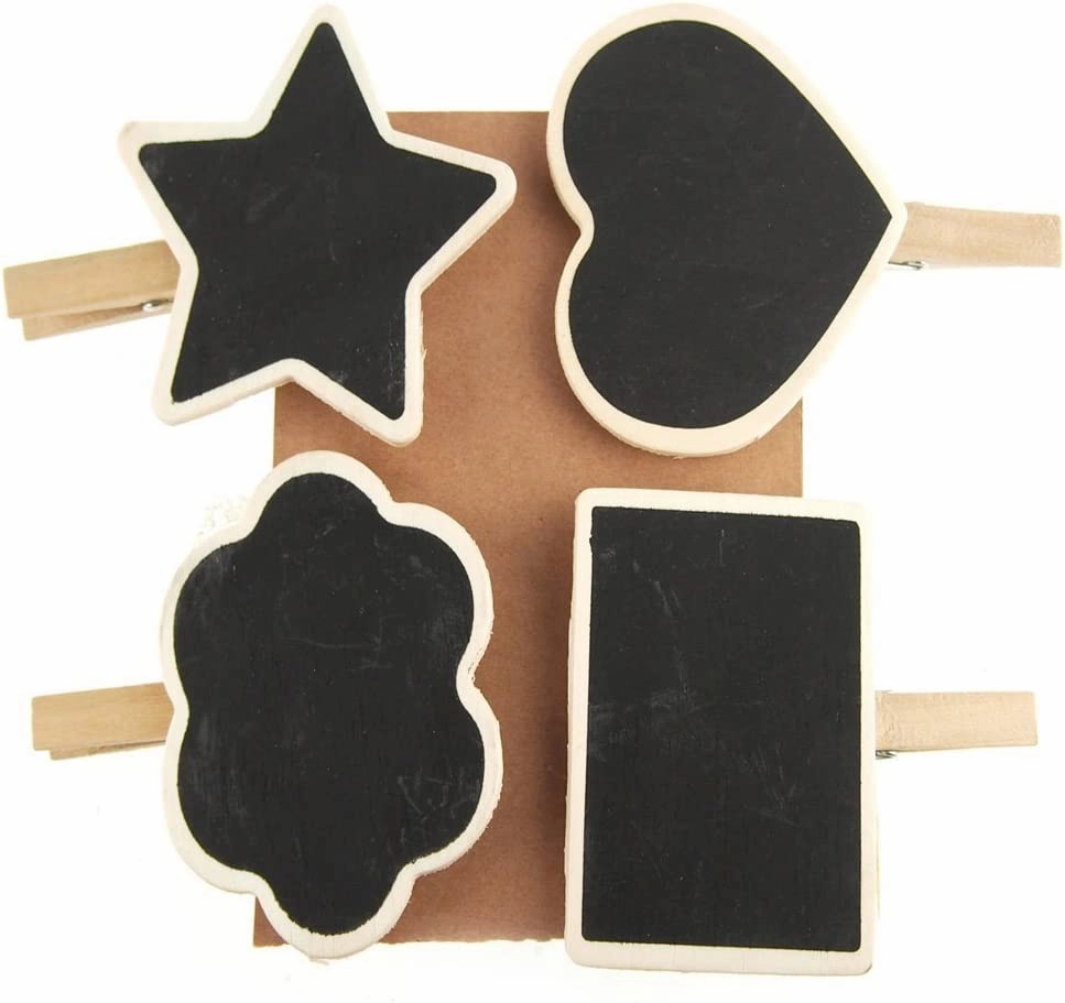Chalkboard Wooden Clothespins Tags, Style 1 wooden room decoration