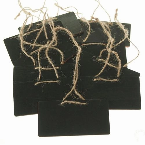 Chalkboard Wooden Rectangular Tags, 3-3/4-inch, 10-Piece wooden room decoration