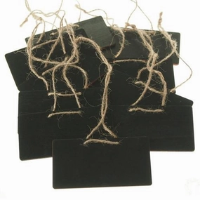 Chalkboard Wooden Rectangular Tags, 3-3/4-inch, 10-Piece wooden room decoration