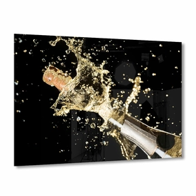 Champagne Gold on Acrylic framed mural artwork