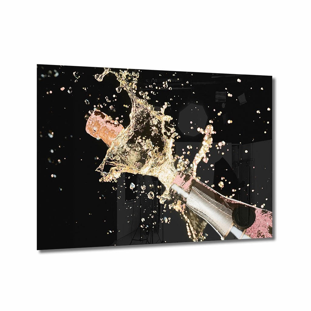 Champagner Ros on Acrylic framed mural artwork
