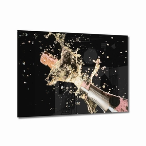 Champagner Ros on Acrylic framed mural artwork