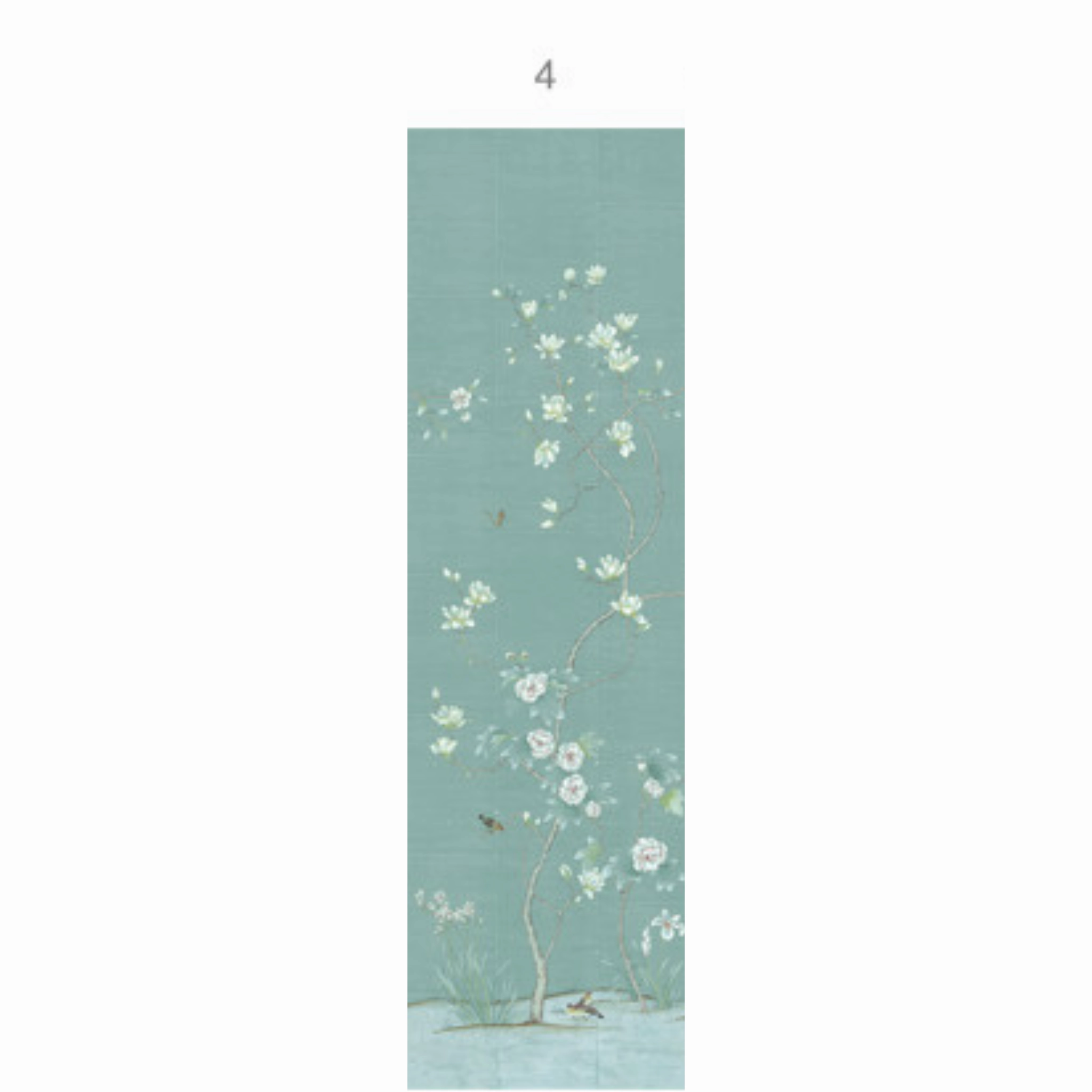 Chanteur Blue Chinoiserie Mural Wallpaper Panels