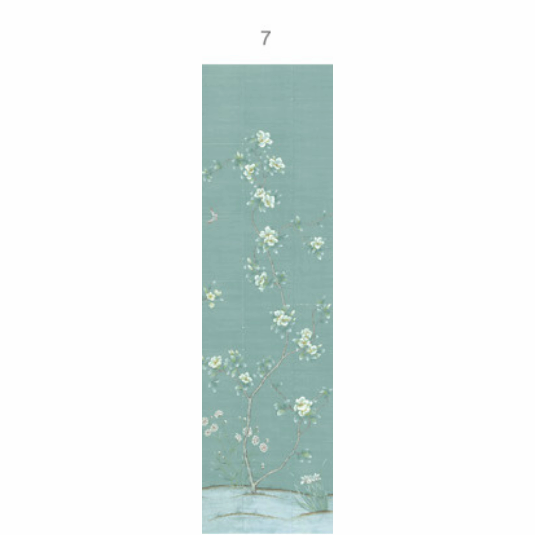 Chanteur Blue Chinoiserie Mural Wallpaper Panels