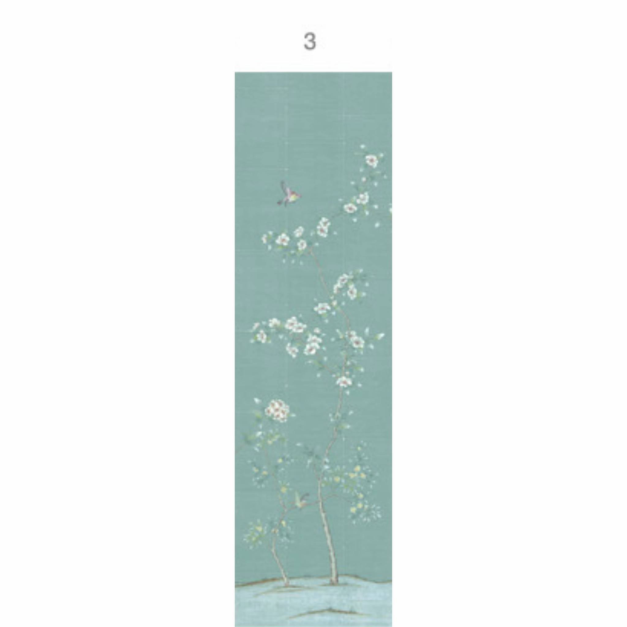 Chanteur Blue Chinoiserie Mural Wallpaper Panels