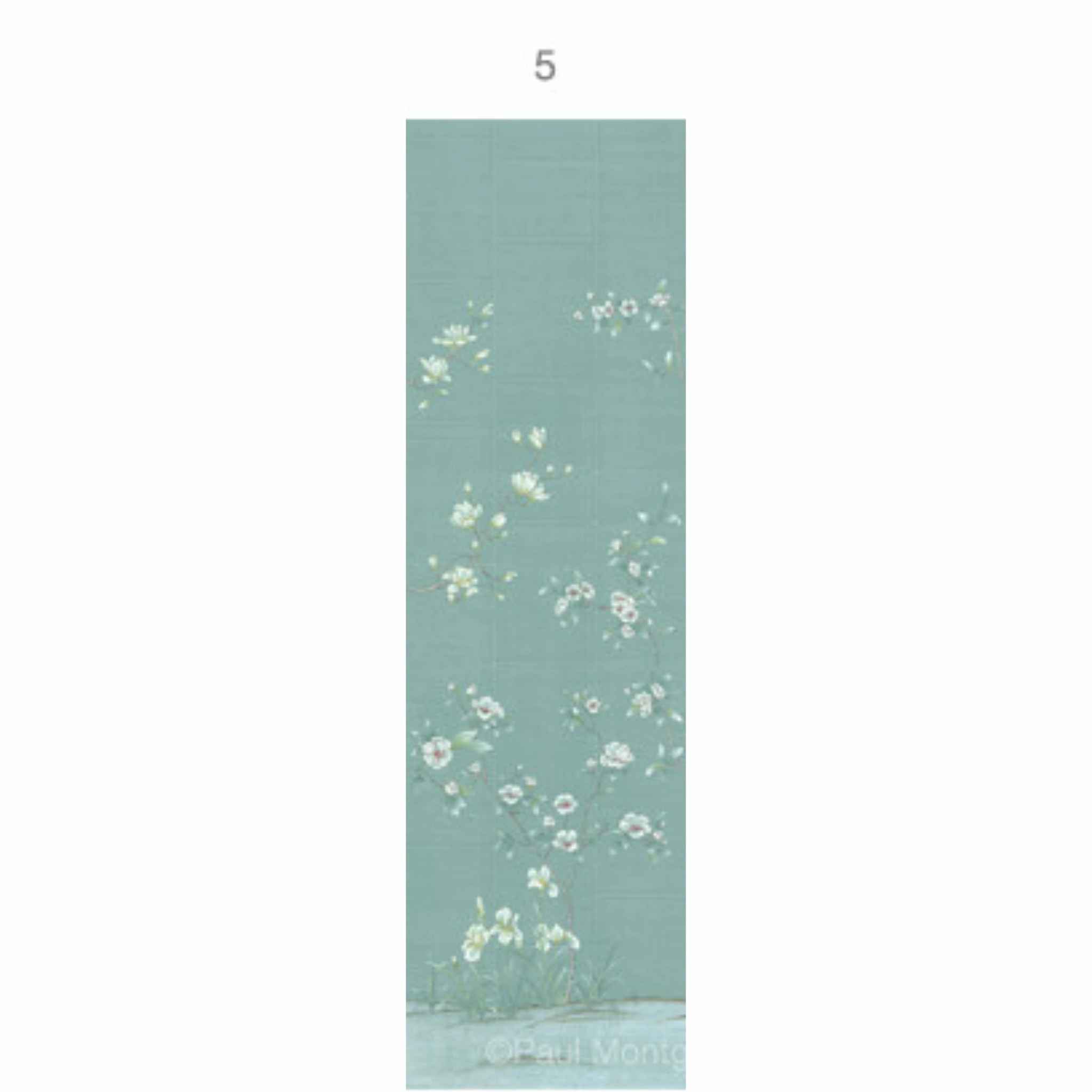 Chanteur Blue Chinoiserie Mural Wallpaper Panels