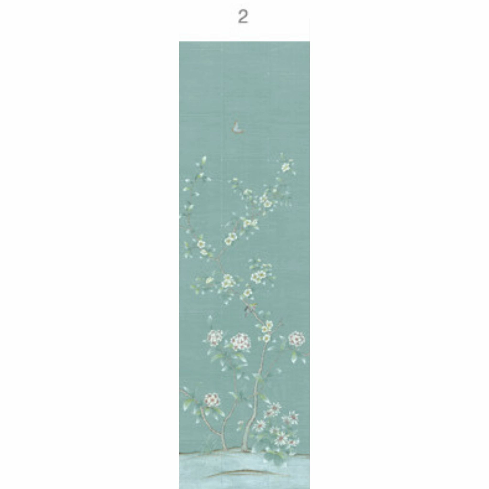 Chanteur Blue Chinoiserie Mural Wallpaper Panels