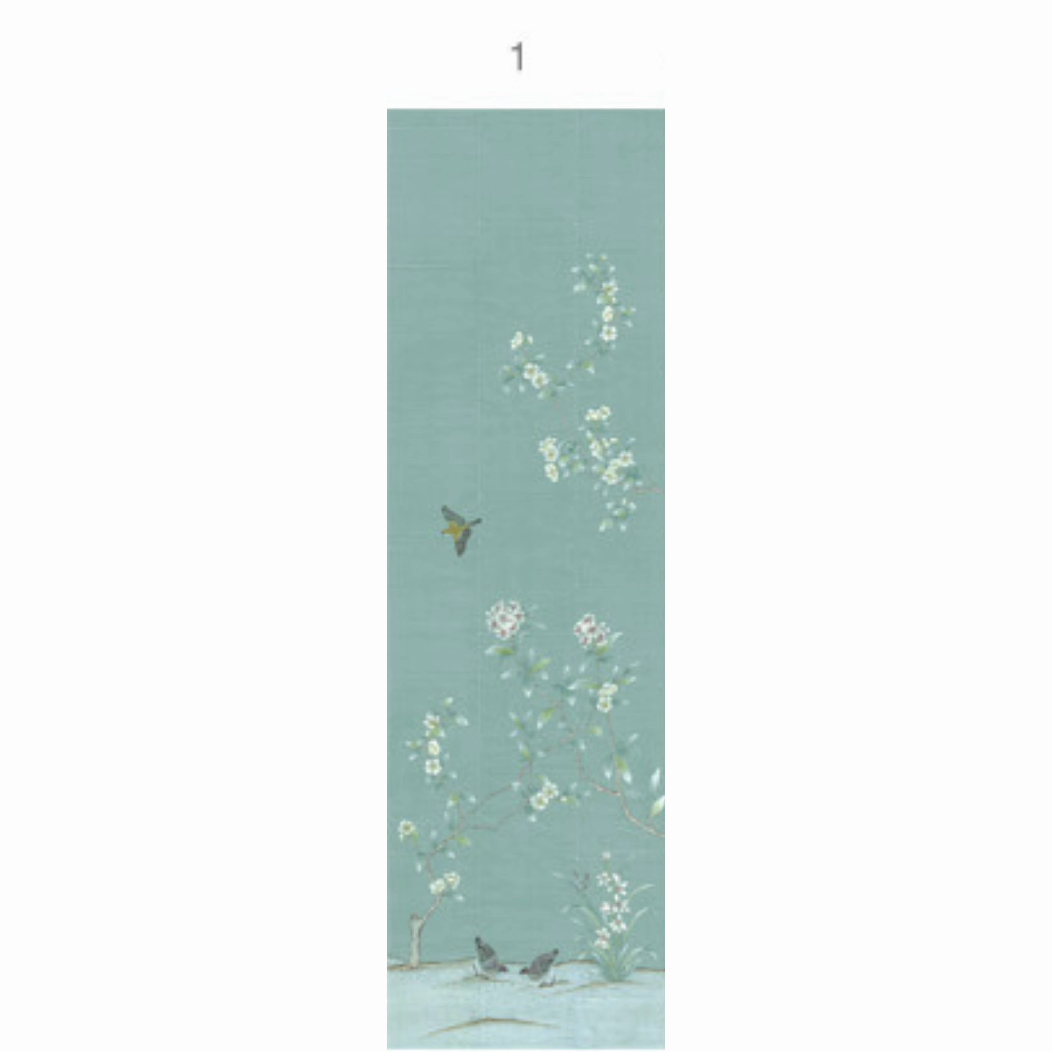 Chanteur Blue Chinoiserie Mural Wallpaper Panels