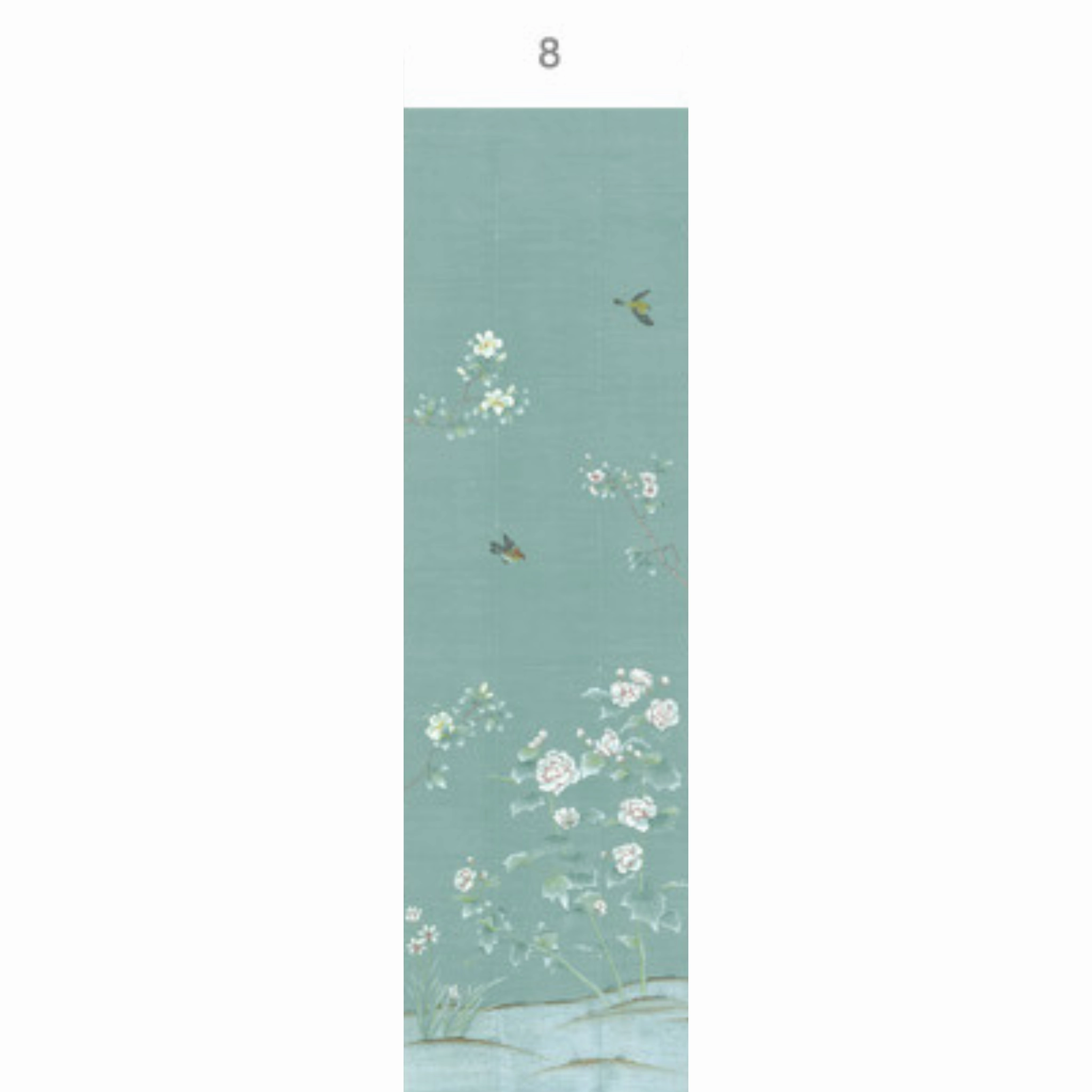 Chanteur Blue Chinoiserie Mural Wallpaper Panels