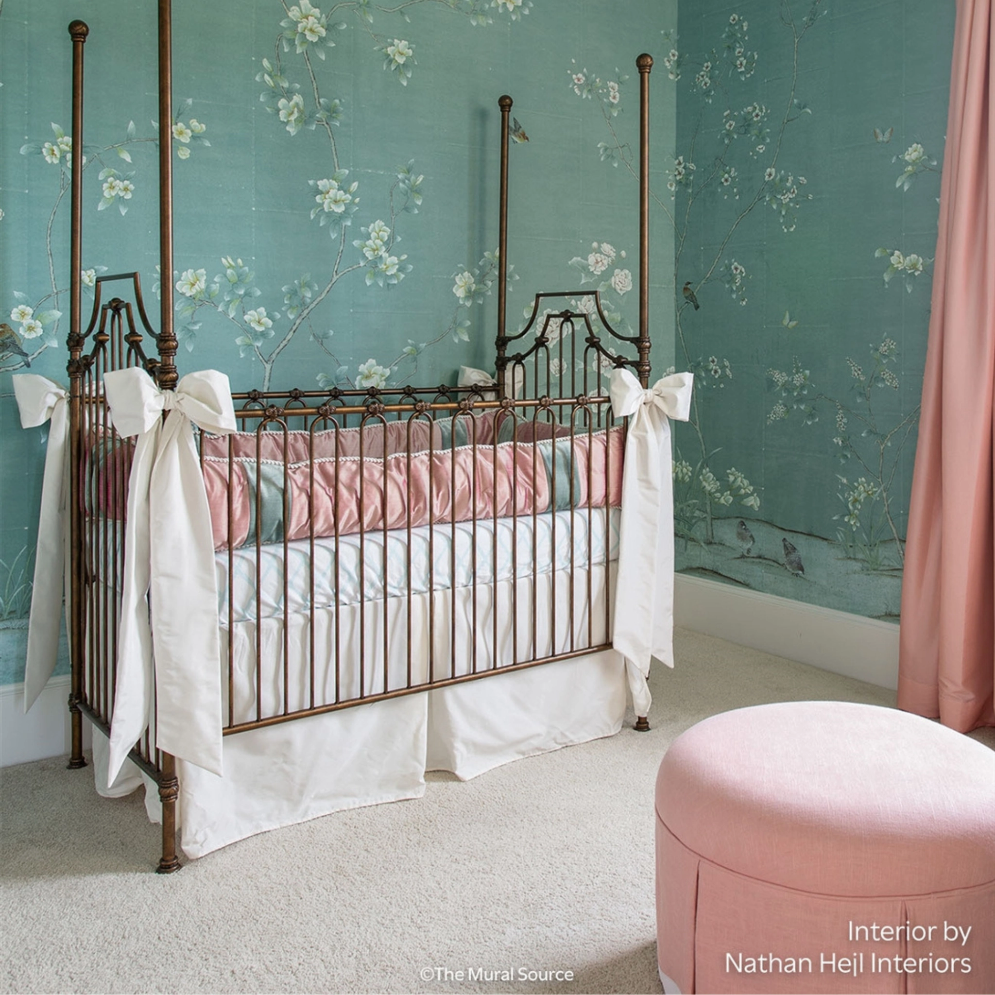 Chanteur Blue Chinoiserie Mural Wallpaper Panels