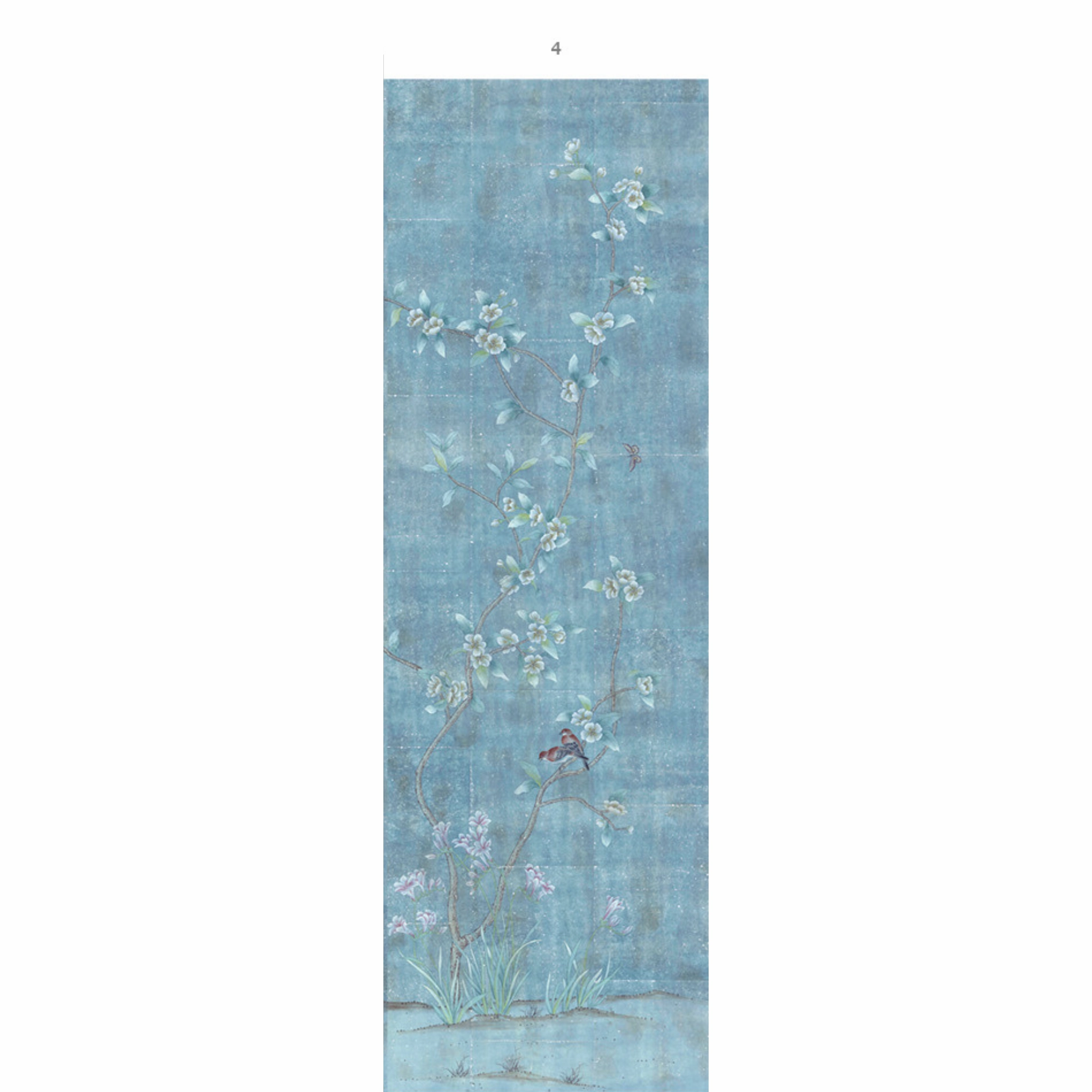 Chanteur Silver Chinoiserie Mural Wallpaper Panels