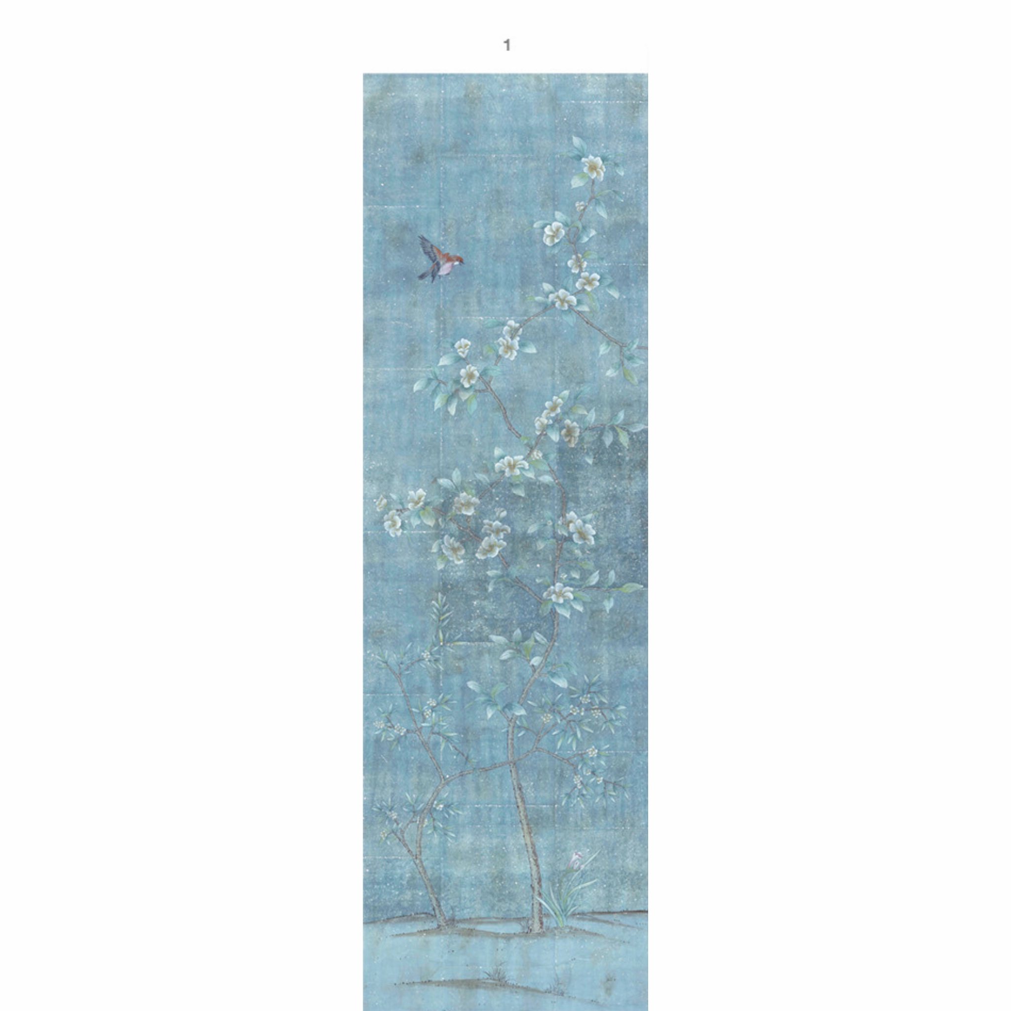 Chanteur Silver Chinoiserie Mural Wallpaper Panels