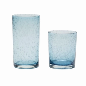 Charcoal Blue Hand Blown Glasses mini desktop sculpture
