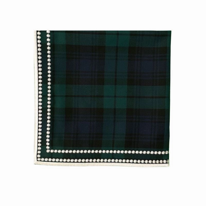 Charlotte Napkin in Black Watch Plaid, Set of 4 cute desktop display