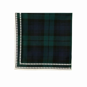 Charlotte Napkin in Black Watch Plaid, Set of 4 cute desktop display