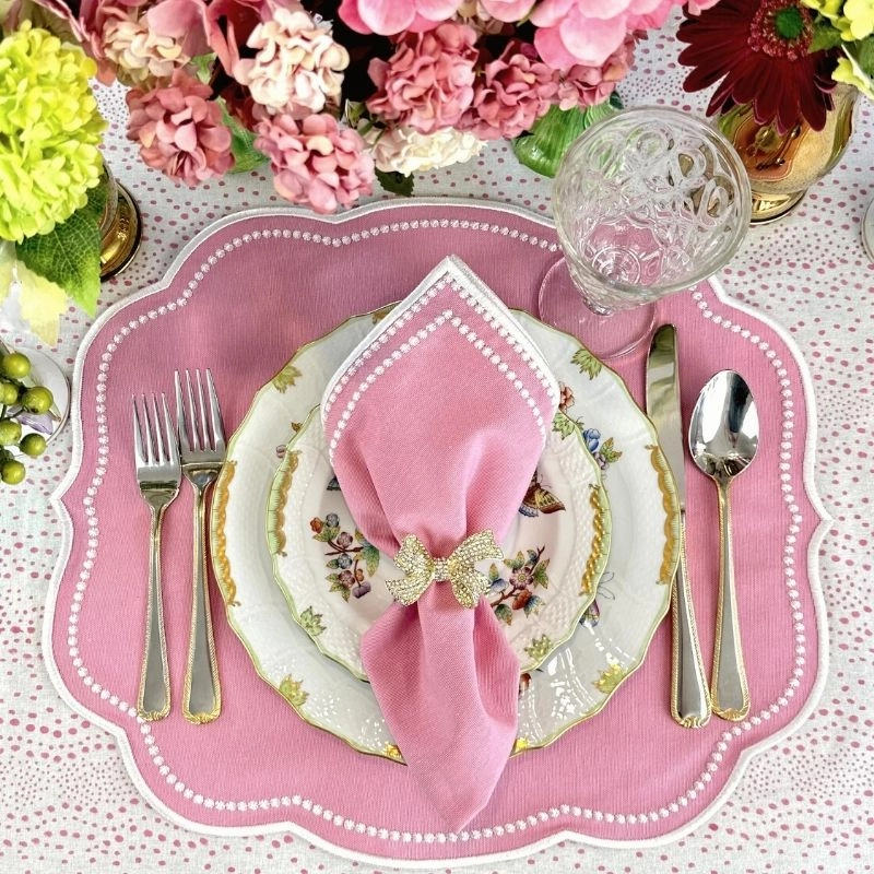 Charlotte Placemat in Pink, Set of 4