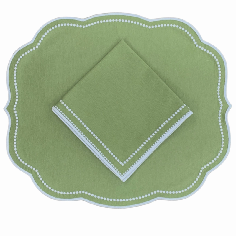 Charlotte Placemat in Sage, Set of 4
