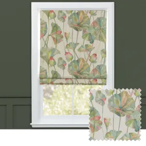 Cheriton Printed Cotton Made to Measure Roman Blinds Pomegranate chic floor carpet  