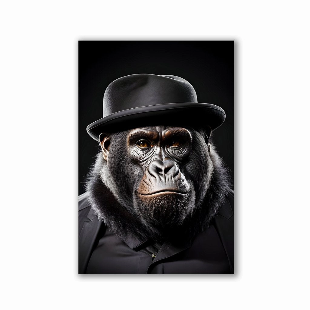Chilling Monkey by Adrian Vieriu framed mural artwork