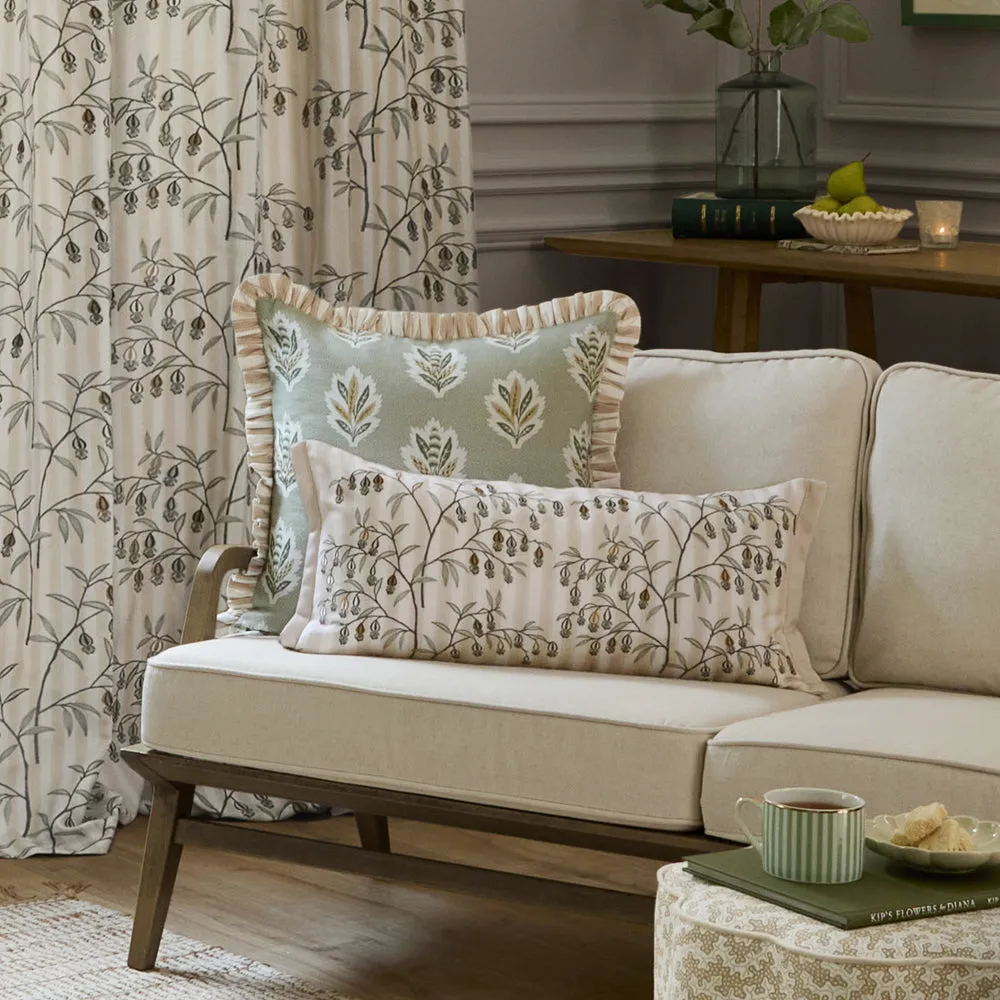 Chinese Lanterns Embroidered Cushion Linen modern fashion rug  
