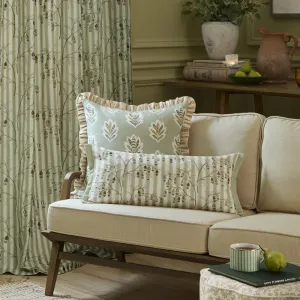 Chinese Lanterns Embroidered Pencil Pleat Curtains Sage modern fashion rug  
