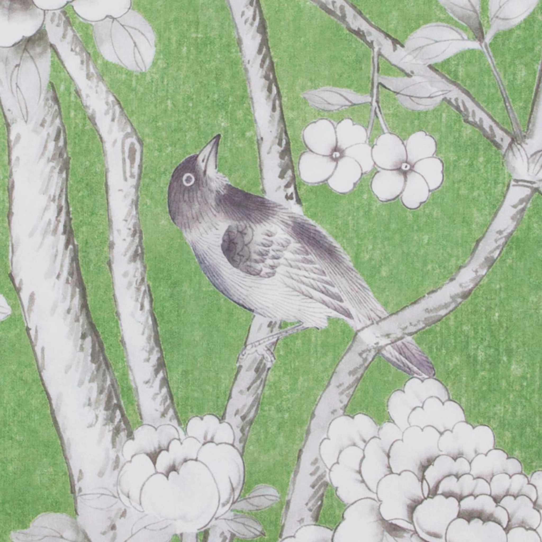 Chinois Palais Wallpaper Panel in Lettuce